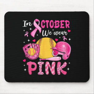 In October We Wear Pink Softll Breast Cancer Aware Mouse Pad