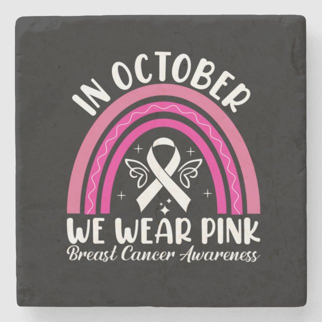 In october we wear pink stone coaster (Front)