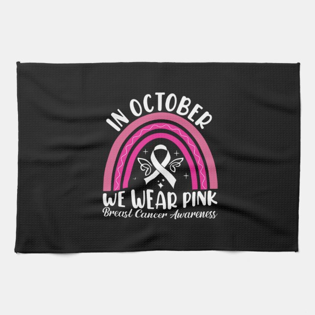 In october we wear pink tea towel (Horizontal)