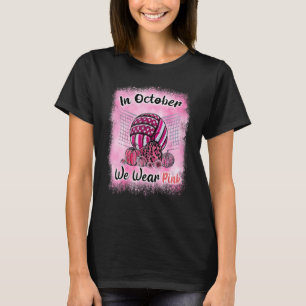 In October We Wear Pink Volleyball Pink Ribbon Awa T-Shirt