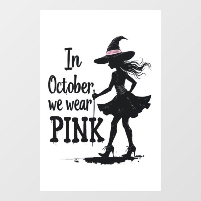 In October We Wear Pink Witches Halloween Party (Sheet)