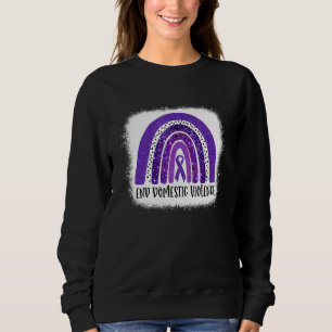 In October We Wear Purple End Domestic Violence Aw Sweatshirt