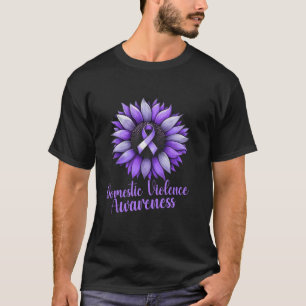 In October We Wear Purple Ribbon Domestic Violence T-Shirt