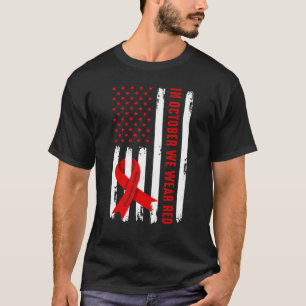 In October We Wear Red Ribbon Epidermolysis Bullos T-Shirt