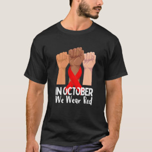 In October We Wear Red Ribbon Week 2022 Drug Free T-Shirt