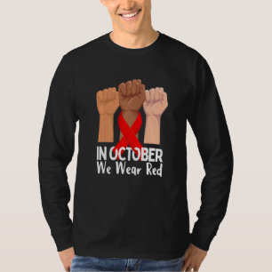 In October We Wear Red Ribbon Week 2022 Drug Free T-Shirt