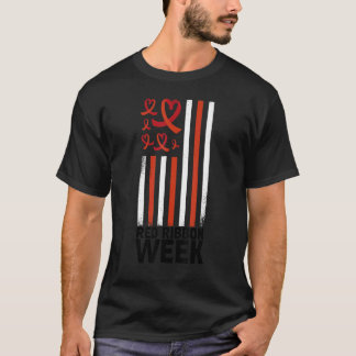 In October We Wear Red Ribbon Week Awareness 2 T-Shirt