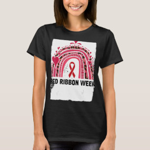 In October We Wear Red Ribbon Week Awareness 4 T-Shirt