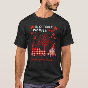 In October We Wear Red Substance Abuse Awareness T-Shirt