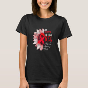 In October We Wear Red Sunflower Dyslexia Awarenes T-Shirt