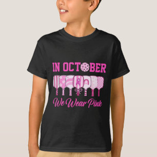 In October Wear Pink Pickleball Breast Cancer T-Shirt