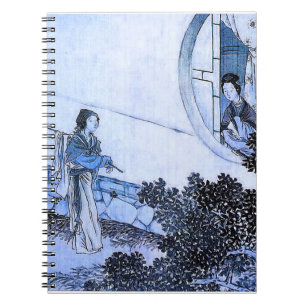 In Old Japan (blue version) Spiral Notebook