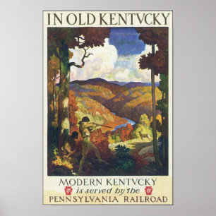 In Old Kentucky Pennsylvania Railroad Poster