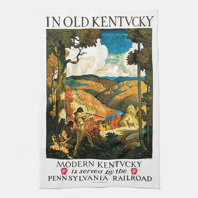 In Old Kentucky Tea Towel (Vertical)