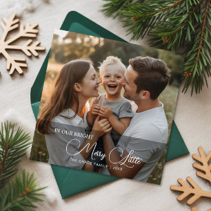 In Our Bright Merry Era Cozy Family Holiday Card