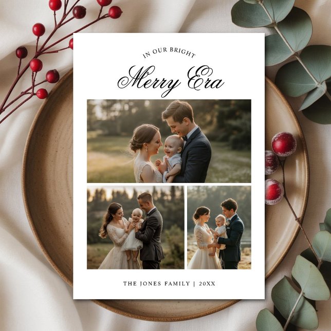 In Our Bright Merry Era Funny Family Christmas Car Holiday Card (Creator Uploaded)