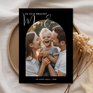In Our Bright Merry Era Joyful Family Christmas Ca Holiday Card