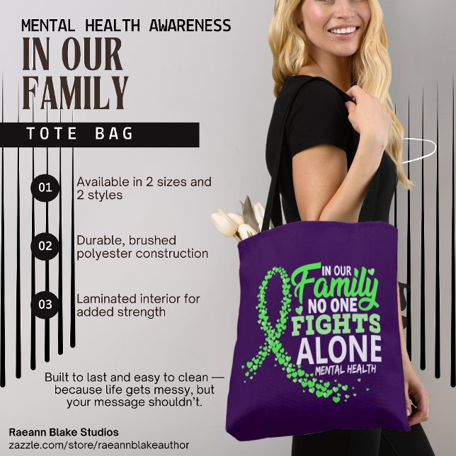 "In Our Family" Mental Health Awareness Tote Bag (Creator Uploaded)