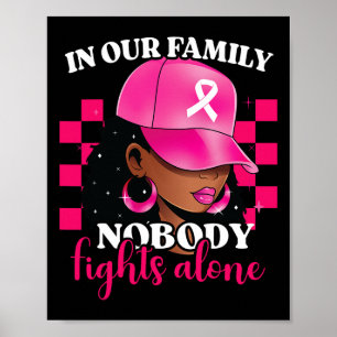 In Our Family Nobody Fights Alone Breast Cancer Aw Poster