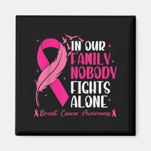 In Our Family Nobody Fights Alone - Breast Cancer  Magnet