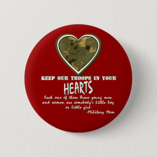 In Our Hearts 6 Cm Round Badge