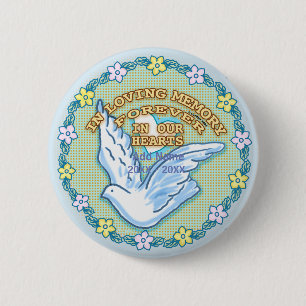 In Our Hearts Memorial  6 Cm Round Badge
