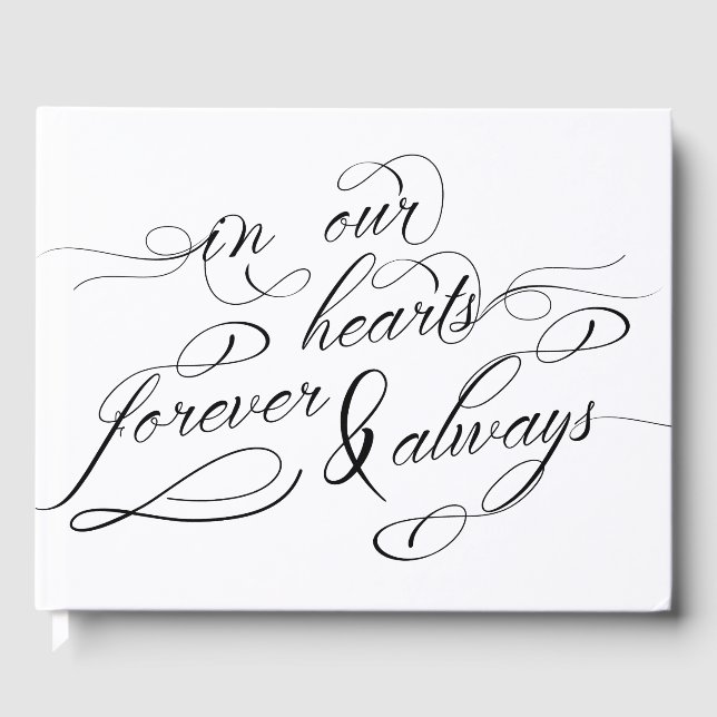 In Our Hearts Photo Memorial Guest Book (Front)