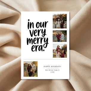 In Our Very Merry Era Family 4 Photo Christmas Holiday Card