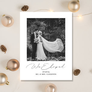 In Pen Elopement/Wedding Photo Announcement Postcard