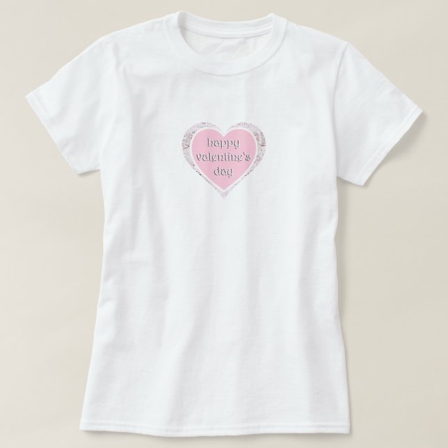 In Pink and Lace Valentine's Day T-Shirt (Design Front)