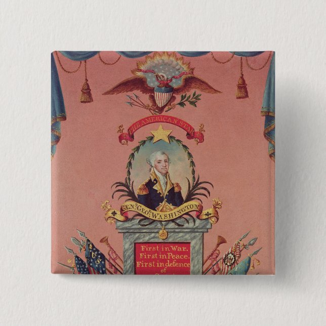 In Praise of George Washington 15 Cm Square Badge (Front)