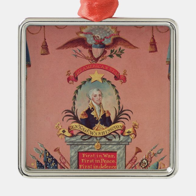 In Praise of George Washington Metal Tree Decoration (Front)