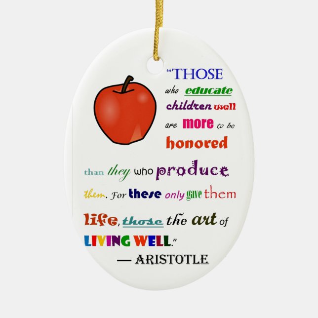 In Praise of Teachers Ceramic Tree Decoration (Front)