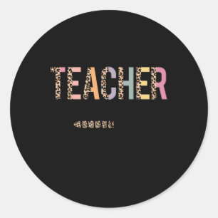 In Progress Please Wai Leopard Eacher Women Joke Classic Round Sticker