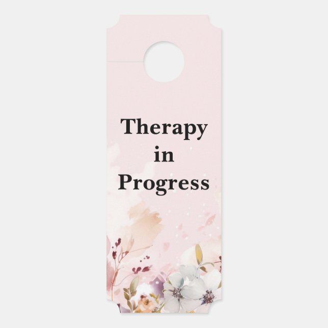 In Progress Therapist Office Door Sign Hanger (Front)