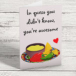 In Queso Funny Mexican Food Love Valentine's day Card<br><div class="desc">This design was created though digital art. It may be personalised in the area provided or customising by choosing the click to customise further option and changing the name, initials or words. You may also change the text colour and style or delete the text for an image only design. Contact...</div>