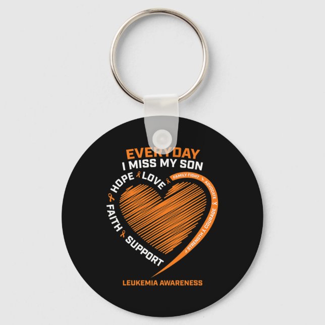 In Remembrance Loving Memory Of My Son Leukaemia A Key Ring (Front)
