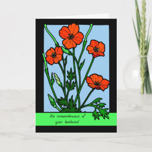 In Remembrance of Your Husband on Anniversary Card