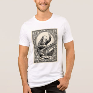 In Rock We Trust 100 Rocks Franklin Keyboardist Tri-Blend Shirt