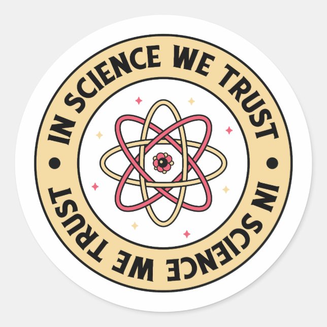 In Science We Trust Chemistry Classic Round Sticker (Front)