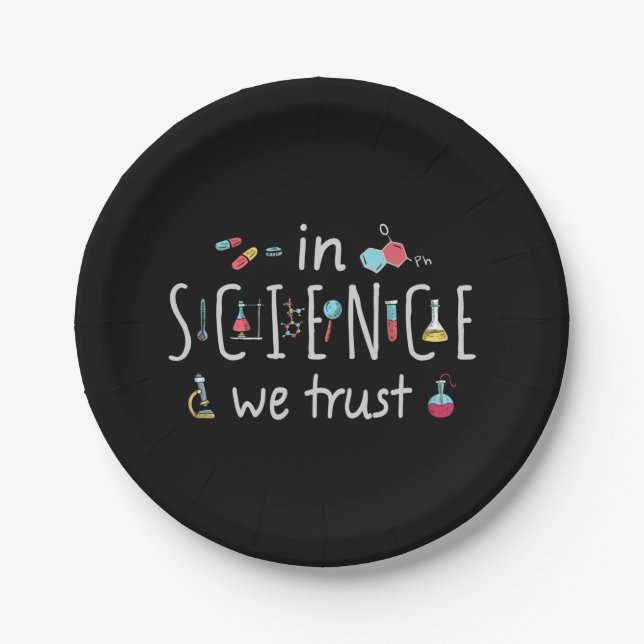 In Science we trust Paper Plate (Front)