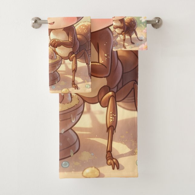 In Search of Blossom Gold.9 Bath Towel Set (Insitu)