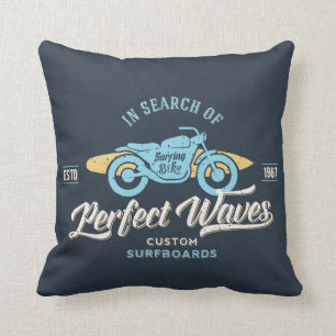In Search Of Perfect Waves Poster Cushion