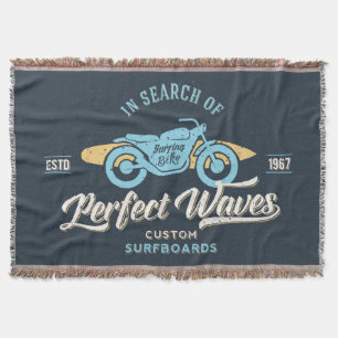 In Search Of Perfect Waves Poster Throw Blanket