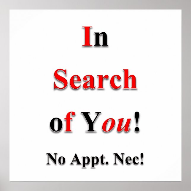 In Search of You Poster Matte (Front)