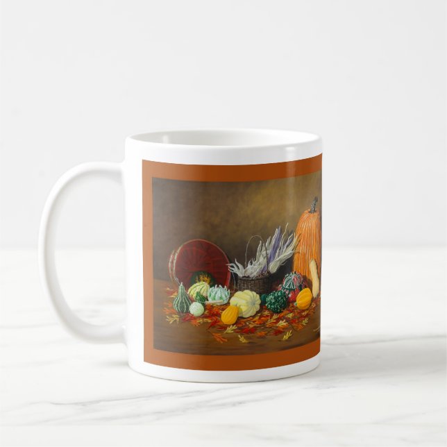 “In Season” Celebrating Fall Coffee Mug (Left)