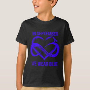 In September We Wear Blue Ataxia Awareness Ribbon T-Shirt