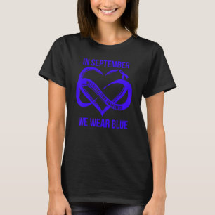 In September We Wear Blue Mesothelioma Awareness R T-Shirt