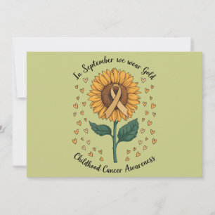 In September We Wear Gold Childhood Cancer Aware Invitation