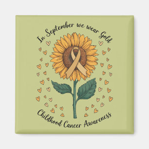 In September We Wear Gold Childhood Cancer Aware Magnet